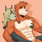  2023 abs anthro athletic athletic_anthro beagle biceps black_nose blonde_hair blush bodily_fluids body_hair breast_grab breasts brown_body brown_fur brown_hair canid canine canis colored domestic_dog duo ears_down eyebrows floppy_ears fur grey_body grey_fur grope groping_crotch groping_from_behind hair half-closed_eyes hand_on_breast hand_on_chest happy_trail hunting_dog long_ears long_hair looking_at_another looking_down male male/male mammal multicolored_body multicolored_fur muscular muscular_anthro muscular_male narrowed_eyes nervous nervous_sweat on_lap out_of_frame pecs pivoted_ears pubes raised_eyebrow scent_hound seductive shadow simple_background sitting sitting_on_another sitting_on_lap suggestive suggestive_pose sweat sweatdrop tan_background thick_eyebrows unknown_character white_body white_fur wilson_(wilsondoggo64) wilsondoggo64 yellow_eyes 