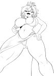  2023 absurd_res anthro areola areola_slip big_breasts bikini bikini_pull black_and_white breasts camel_toe canid canine canis chochi clothed clothing clothing_pull digital_drawing_(artwork) digital_media_(artwork) domestic_dog female flashing flashing_breasts hand_on_hip hi_res looking_at_viewer looking_down low-angle_view mammal monochrome nipples one_breast_out open_mouth panties ring skimpy solo swimwear swimwear_pull tight_clothing underwear upskirt 
