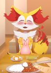  absurd_res anthro apron braixen canid canine clothing duo female fennec first_person_view food fox generation_6_pokemon hi_res highoncoffee housewife human male male/female mammal nintendo nipple_slip pokemon pokemon_(species) wife 