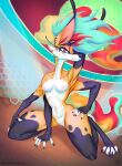  absurd_res anthro breasts canid canine female genitals hazbin_hotel helluva_boss hi_res jackneft mammal nipples nude pussy queen_bee-lzebub_(helluva_boss) smile solo 