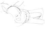  ambiguous_gender anthro cuddling duo eyes_closed grey_background hand_on_stomach hi_res janis_(twang) lagomorph leporid lying male male/ambiguous mammal monochrome on_side rabbit simple_background size_difference sketch smile twang 
