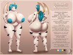  anthro areola big_breasts big_butt blue_hair boots breasts butt clothing dragon female footwear hair hand_on_hip hi_res huge_breasts inverted_nipples lillian_(sovulsen) membrane_(anatomy) membranous_wings model_sheet nipples nude purple_eyes solo sovulsen standing tail text thick_thighs wide_hips wings 