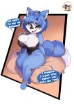  2023 abstract_background anthro big_breasts blue_body blue_fur blue_hair bracelet breast_jiggle breast_squish breasts bulging_breasts canid canine cleavage cleavage_cutout clothed clothing curvaceous curvy_figure dialogue digital_drawing_(artwork) digital_media_(artwork) english_text eyelashes feet female fluffy fluffy_tail fox fur hair hi_res hourglass_figure huge_breasts inkit89 jewelry jiggling krystal leotard long_tail looking_at_viewer mammal multicolored_body multicolored_fur nintendo open_mouth short_hair simple_background sitting skimpy small_waist smile solo squish star_fox tail talking_to_viewer teal_eyes teeth text thick_thighs toes tongue two_tone_body two_tone_fur voluptuous white_body white_fur wide_hips 