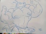  2022 4_fingers abs anthro big_bulge big_muscles big_pecs bulge clothing cooner fingers hi_res huge_muscles looking_at_viewer macropod male mammal marsupial muscular muscular_anthro muscular_male nickelodeon nipples pecs rocko&#039;s_modern_life rocko_rama smile smiling_at_viewer solo tail toony underwear wallaby 