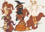  2023 absurd_res anthro apogee_(tinygaypirate) boy_kisser_(meme) breasts canid canine canis clothed clothing digital_media_(artwork) domestic_dog female female_anthro floppy_ears food fruit fur hair halloween halloween_costume hi_res holidays kemono looking_at_viewer mammal multiple_images piercing plant pumpkin small_breasts solo spitz tail tattoo tinygaypirate 