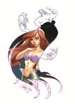  2boys 2girls ariel_(disney) blue_eyes eel flotsam_(disney) j._scott_campbell jetsam_(disney) long_hair mermaid monster_girl multiple_boys multiple_girls red_hair shell shell_bikini the_little_mermaid ursula_(disney) 