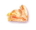  aon968 apple_pie artist_name commentary food food_focus no_humans original painting_(medium) pie pie_slice realistic signature simple_background still_life traditional_media watercolor_(medium) white_background 