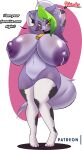  absurd_res anthro big_breasts bodily_fluids breasts canid canine canis clothing female five_nights_at_freddy&#039;s five_nights_at_freddy&#039;s:_security_breach fur genitals hi_res huge_breasts hyper hyper_breasts lactating legwear mammal nipples purple_body purple_fur pussy ribiruby roxanne_wolf_(fnaf) scottgames solo steel_wool_studios thigh_highs wolf 