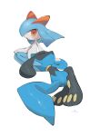  absurdres artist_name blush closed_eyes full_body highres kirlia lying no_humans nullma on_side pokemon pokemon_(creature) riolu signature simple_background sitting sleeping white_background 