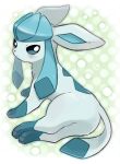  full_body glaceon looking_at_viewer lying no_humans on_side pokemon pokemon_(creature) solo tansho 