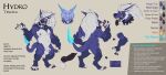  absurd_res blue_body blue_fur canid canine demon english_text fur hair hi_res long_ears long_hair male mammal nude red_eyes slightly_chubby tail_flame text tibicena yellow_sclera 