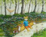  bottomwear canid canine clothing forest forest_background fox hammock ine male mammal miles_prower nature nature_background plant river robbpanda sega shirt shorts sonic_the_hedgehog_(series) topwear tree 