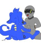  adeviantcritter ambiguous_gender anthro bdsm blue_body bondage bound butt duo eye_mask genitals hand_on_penis hands_tied human jumpstart_games leash male male/ambiguous mammal neopet_(species) neopets penis zafara_(neopets) 