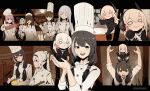  6+girls :3 absurdres ak-12_(girls&#039;_frontline) an-94_(girls&#039;_frontline) black_hair blonde_hair brown_hair chef chef_hat cleaver closed_eyes commentary english_commentary flat_top_chef_hat food fruit girls&#039;_frontline grabbing_another&#039;s_hair grin hair_over_shoulder hat heterochromia highres holding holding_cleaver holding_food lemon long_hair m16a1_(girls&#039;_frontline) m4_sopmod_ii_(girls&#039;_frontline) m4_sopmod_ii_jr m4a1_(girls&#039;_frontline) multiple_girls on_head open_mouth parody pink_hair ratatouille red_eyes ro635_(girls&#039;_frontline) rolling_pin smile st_ar-15_(girls&#039;_frontline) standing_on_another&#039;s_head twintails twitter_username variasii yellow_eyes 