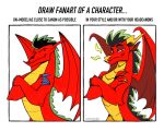  american_dragon:_jake_long anoraknr claws disney dragon green_hair hair hi_res horn jake_long looking_at_viewer membrane_(anatomy) membranous_wings meme red_body red_scales scales simple_background white_background wings yellow_body yellow_scales 