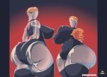  android anthro atomic_heart big_breasts big_butt breasts butt duo female hi_res machine nipple_piercing nipples piercing robot sibling the_twins_(atomic_heart) thewilldpink twins 