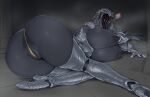  &lt;3 anus armor big_breasts big_butt bodily_fluids breasts butt clothing dancer_of_the_boreal_valley dark_souls female fromsoftware genitals greaves grey_body grey_skin huge_breasts huge_butt humanoid lying nipples on_side pochincoff pussy pussy_floss rear_view solo sweat thick_thighs thong unconvincing_armor underwear veil 