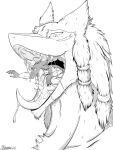  2020 3:4 anthro bodily_fluids claws drooling duo fangs fur male marcushunter monochrome nude open_mouth saliva saliva_on_tongue saliva_string seiji_(seiji_the_sergal) sergal signature size_difference soft_vore teeth tongue tongue_out vore 