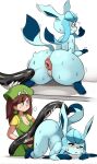  anal anal_insertions anal_penetration anthro anus duo eeveelution female female/female female_focus female_penetrated fisting generation_4_pokemon glaceon hi_res human humanoid mammal nintendo penetration pokemon pokemon_(species) pokemon_breeder yuta_agc 