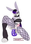  absurd_res bugs_bunny butt dildo erection femboy_pride_colors fishnet fishnet_armwear fishnet_clothing fishnet_leggings fur genitals girly goth grey_body grey_fur hi_res lagomorph leporid looking_at_viewer looney_tunes male male_penetrated mammal penetration penis rabbit sex_toy toast-arts warner_brothers 