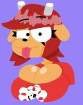  big_breasts bovid breasts caprine female hair hoppygoth_(artist) horn invalid_tag lammy_lamb mammal parappa_the_rapper red_hair sheep solo sony_corporation sony_interactive_entertainment tongue tongue_out um_jammer_lammy upper_body 