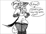  anthro blush blush_lines breasts canid canine clothing collar dialogue digital_drawing_(artwork) digital_media_(artwork) dipstick_ears english_text female fishnet fishnet_legwear fox genitals leash legwear mammal multicolored_ears nervous nervous_smile nipples nude open_mouth pepper_(sketchytoasty) pussy sketch sketchytoasty solo speech_bubble standig talking_to_viewer text 