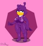  absurd_res anthro avian big_breasts blue_eyes breasts fan_character feathers feet female fist genitals hi_res huge_breasts mature_female nipples ori-doggo plump_labia puffy_nipples purple_body pussy sega smile smiling_at_viewer solo solo_focus sonic_the_hedgehog_(series) tail_feathers thick_thighs 