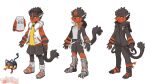  ambiguous_gender anthro armor bangs bottomwear clawed_fingers claws clothed clothing dollightful_(copyright) footwear full-length_portrait fully_clothed generation_7_pokemon hair hi_res jacket katherine_murray litten litten_(dollightful) nintendo pants pawpads pokemon pokemon_(species) portrait prick_ears shoes shorts solo tail tail_tuft toe_claws topwear tuft 
