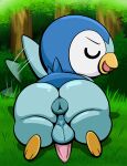  absurd_res anus balls butt feral forest generation_4_pokemon genitals hi_res male nature nintendo penis piplup plant pokemon pokemon_(species) puffy_anus solo tapering_penis tepigfan101 tree waving_hand 