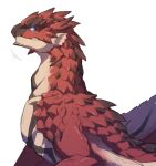  blue_eyes bodily_fluids capcom dragon feral flying_wyvern grim lan_rizardon looking_back male monster_hunter nude rath_wyvern rathalos simple_background solo sweat teeth_showing white_background wings worried wyvern 