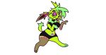  animated anthro breasts eeveelution female fur generation_1_pokemon green_body green_fur guncht jolteon nintendo pokemon pokemon_(species) scar shiny_pokemon solo trans_(lore) trans_man_(lore) 