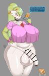  2023 ambiguous_gender bar_censor bottomless breasts censored condom curvy disembodied_limb english_text flaccid foreskin furry futanari gaikiken gardevoir green_hair hair_over_one_eye highres huge_breasts large_breasts large_penis long_hair nintendo penis pokemon red_eyes solo_focus testicles uncensored wide_hips 