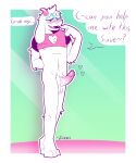  anthro blush bodily_fluids bovid caprine clothed clothing deltarune dialogue erection eyewear genital_fluids glasses goat horn male mammal nipples partially_clothed precum ralsei shy solo undertale_(series) zixzs-redlight 