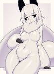  anthro arthropod big_breasts black_sclera breasts featureless_breasts featureless_crotch female hair hi_res huge_thighs insect lepidopteran moth mouthless navel nude solo tailzkim thick_thighs white_body white_eyes white_hair wide_hips wings 
