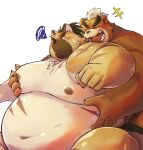  absurd_res anthro ashigara bear belly belly_grab blush canid canine canis chi_tiu domestic_dog duo hi_res lifewonders male male/male mammal moob_grab moobs navel nipples nude overweight scar tokyo_afterschool_summoners yasuyori 
