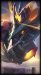  colored_skin dragon green_skin league_of_legends mecha mecha_aurelion_sol non-web_source orange_eyes robot tail 