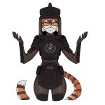  anthro arknights armor exoskeleton eyewear felid feline female glasses hi_res hypergryph mammal pantherine solo stalcraft studio_montagne tiger unknown_artist waaifu_(arknights) 