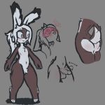  balls butt genitals hair hi_res hypnosis lagomorph leporid male mammal mind_control panis paws ponytail rabbit short_stack tail trapknight visor 