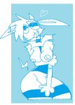  anthro blue_and_white breasts dijon_(guncht) eeveelution female generation_1_pokemon guncht jolteon monochrome nintendo nipples pokemon pokemon_(species) sketch solo trans_(lore) trans_man_(lore) 