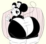  anthro big_butt bottomwear bottomwear_down butt butt_focus clothed clothing disney fluflufluflufen gesture hi_res huge_butt looking_at_viewer male mammal mickey_mouse monochrome mouse murid murine one_eye_closed pants pants_down partially_clothed rear_view rodent steamboat_willie tail thumbs_up toony underwear white_clothing white_underwear wink 