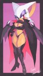  2023 absurd_res anthro bat boots breasts cape cleavage clothed clothing eyeshadow female footwear fur hi_res high_heeled_boots high_heels inkerton-kun makeup mammal membrane_(anatomy) membranous_wings open_mouth red_eyes rouge_the_bat sega simple_background solo sonic_the_hedgehog_(series) tan_body tan_skin white_body white_fur wings 