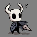 1:1 2_horns advos ambiguous_gender anthro arthropod black_body digital_media_(artwork) grey_background holding_object holding_spear holding_weapon hollow_knight horn insect melee_weapon polearm protagonist_(hollow_knight) simple_background solo spear team_cherry vessel_(species) weapon 