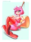  2023 amy_rose anthro anus boots breasts butt clothing eulipotyphlan female footwear full-length_portrait genitals gloves green_eyes hair handwear hedgehog hi_res legwear looking_at_viewer mammal mostly_nude mrbuttonboi nipples pink_body pink_hair portrait presenting presenting_anus pussy sega sitting smile smirk solo sonic_the_hedgehog_(series) spread_butt spreading thigh_boots thigh_highs 