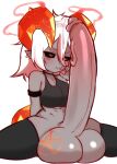  absurd_res demon dragon_girl genitals herm hi_res horn humanoid intersex madoshii penis solo 