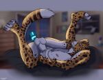  anthro big_penis cheetah dildo dildo_insertion felid feline flaccid genitals hi_res male mammal night penis prostate prostate_play prostate_stimulation sex_toy sex_toy_insertion solo solo_focus 