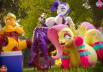  3d_(artwork) anthro anthrofied applejack_(mlp) big_breasts breasts clothing crossed_legs digital_media_(artwork) dildo dildo_in_pussy dildo_insertion dildo_sitting equid equine fluttershy_(mlp) footwear forsaken_(artist) friendship_is_magic group hasbro hi_res high_heels horn huge_breasts leash leashed_collar mammal masturbation my_little_pony nipples pegasus penetration petplay rarity_(mlp) roleplay sex_toy sex_toy_in_pussy sex_toy_insertion tongue tongue_out toying_self trio unicorn vaginal vaginal_penetration wings 