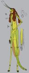  absurd_res antennae_(anatomy) anthro arthropod breasts cupic female genitals hi_res long_limbs long_tail pincher pussy small_breasts solo tail taller_female wings 