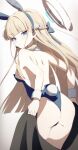  1girl bare_arms bare_legs bare_shoulders blonde_hair blue_archive blue_eyes halo liyom long_hair looking_at_viewer solo thighs toki_(blue_archive) toki_(bunny)_(blue_archive) 