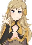  1girl absurdres ahoge black_bridal_gauntlets blonde_hair blue_eyes breasts circlet fire_emblem fire_emblem_fates highres looking_at_viewer medium_breasts ophelia_(fire_emblem) solo swept_bangs to_(tototo_tk) 