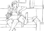  anthro border_collie canid canine canis clothing collie cuddling domestic_cat domestic_dog duo eliza_edington felid feline felis female female/female foxxj furniture herding_dog mammal overalls pastoral_dog phone relaxing sheepdog sleeping sofa verloren 